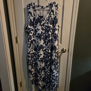 Navy Floral Maxi Dress
